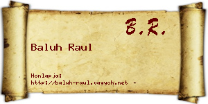 Baluh Raul névjegykártya